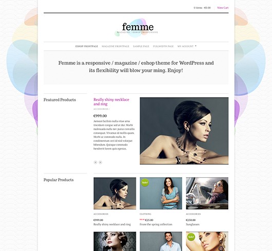 Screenshot of WooCommerce Theme Femme