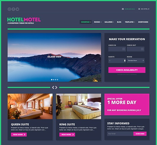 Screenshot of Hotel Theme HotelMotel