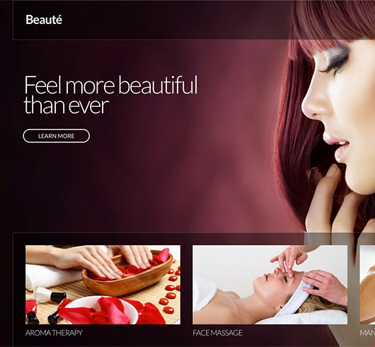 Screenshot of Beauty/Health WordPress theme Beaute