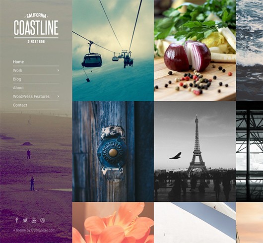 Screenshot of Photography theme for WordPress Coastline