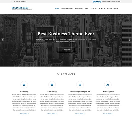 Screenshot of Business WordPress Theme Business3ree
