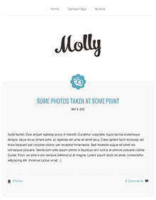 Screenshot of Blogging theme for WordPress Molly on Tablet