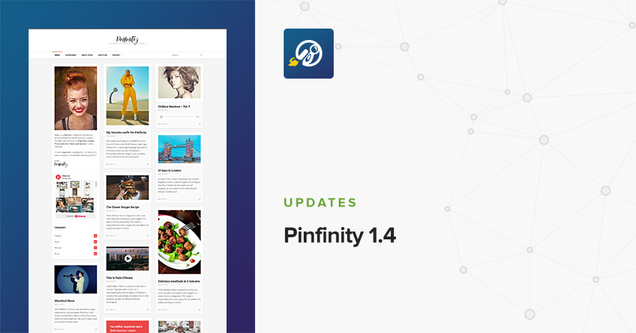 Pinfinity 1.4 WordPress template