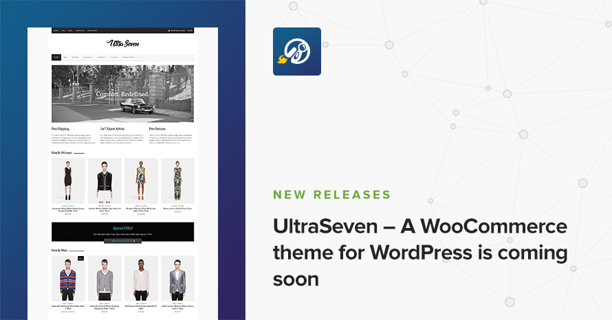 UltraSeven – A WooCommerce theme for WordPress is coming soon WordPress template