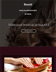 Screenshot of Beauty/Health WordPress theme Beaute on Tablet