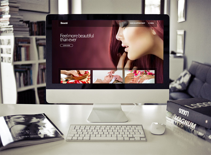 Screenshot of Beauty/Health WordPress theme Beaute on Desktop