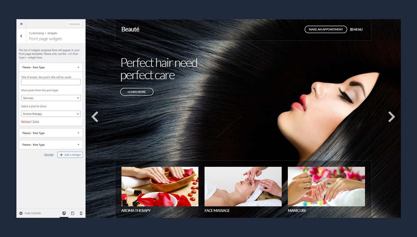 Salon - Beauty WordPress Theme Graphic by Visualmodo WordPress Themes ·  Creative Fabrica