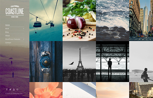 Screenshot of Photography theme for WordPress Coastline on Laptop