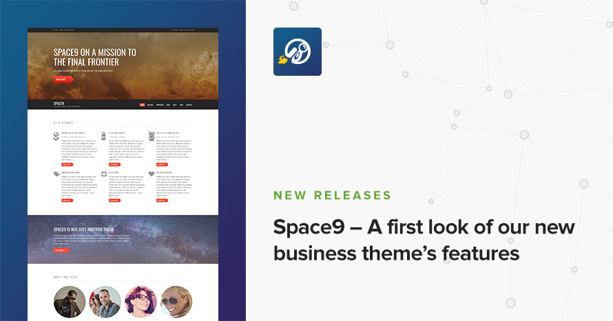 Space9 – A first look of our new business theme’s features WordPress template
