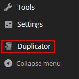 Duplicator Tab