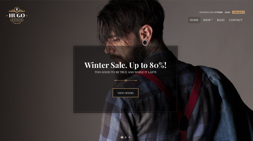 Screenshot of WooCommerce theme for WordPress Hugo on Desktop