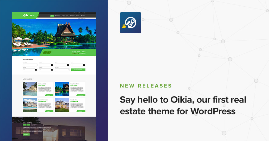 Say hello to Oikia, our first real estate theme for WordPress WordPress template
