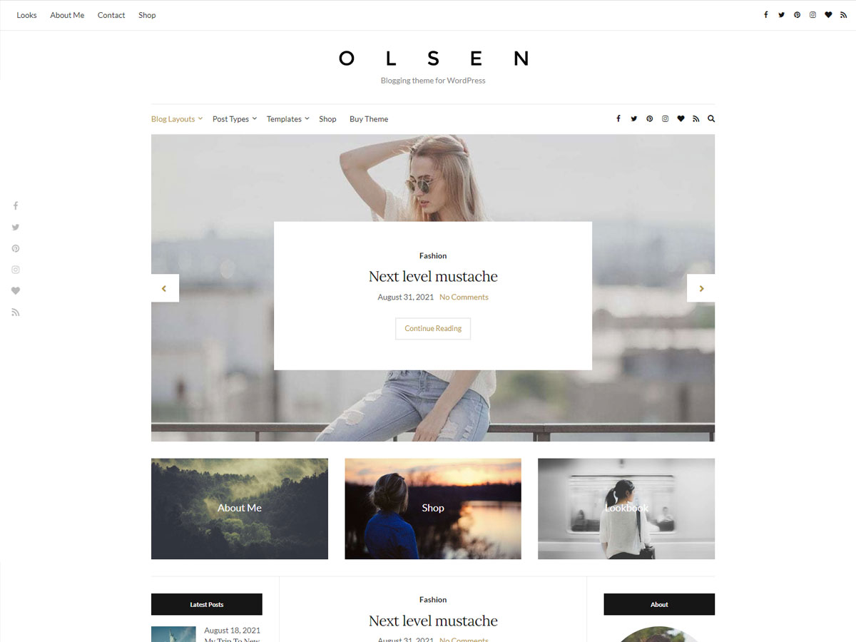Desktop screenshot of Olsen Pro WordPress theme