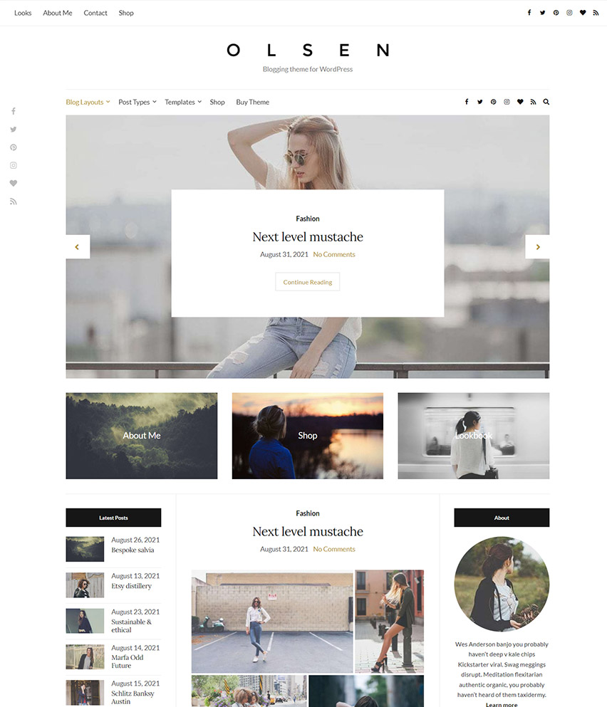 Olsen Pro WordPress template