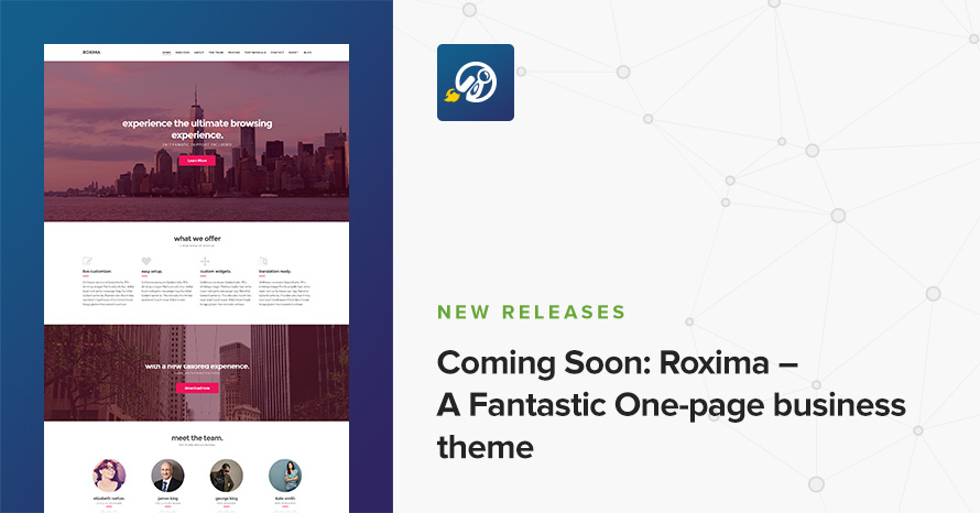 Coming Soon: Roxima – A Fantastic One-page business theme WordPress template