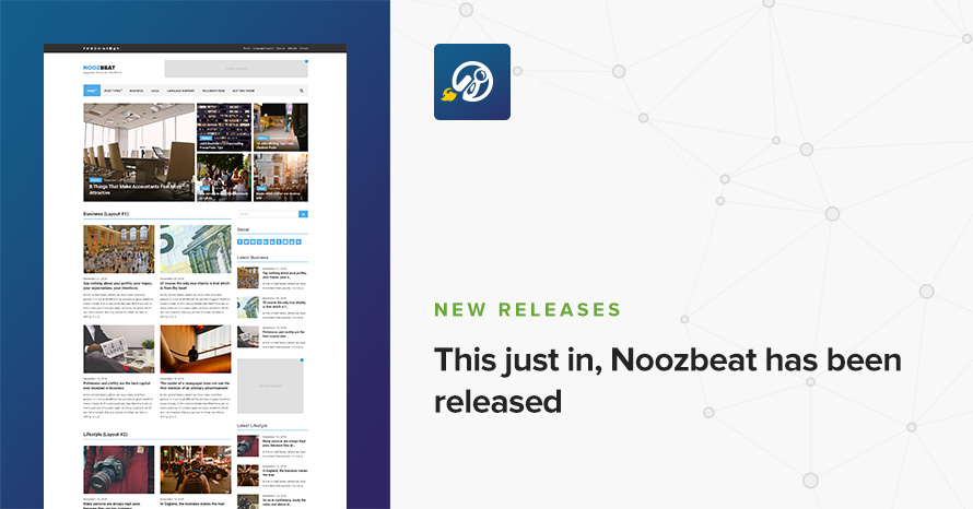 This just in, Noozbeat has been released WordPress template