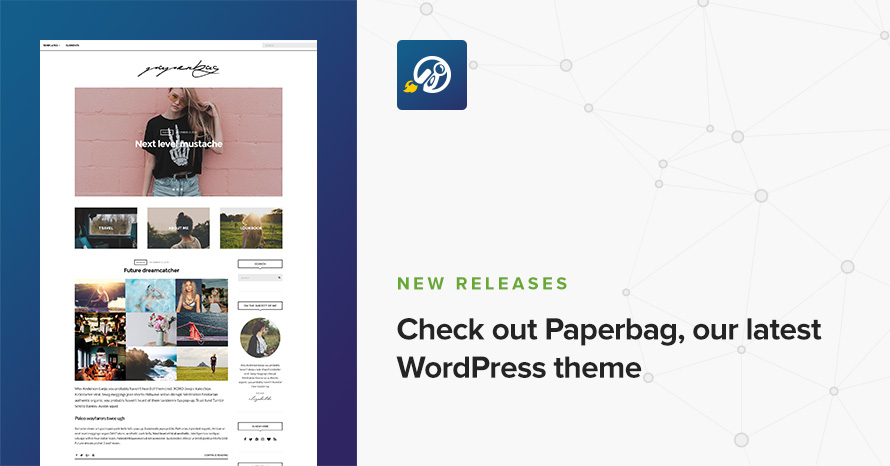 Check out Paperbag, our latest WordPress theme WordPress template