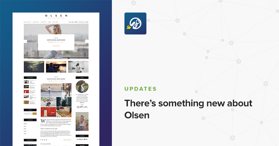 There’s something new about Olsen WordPress template