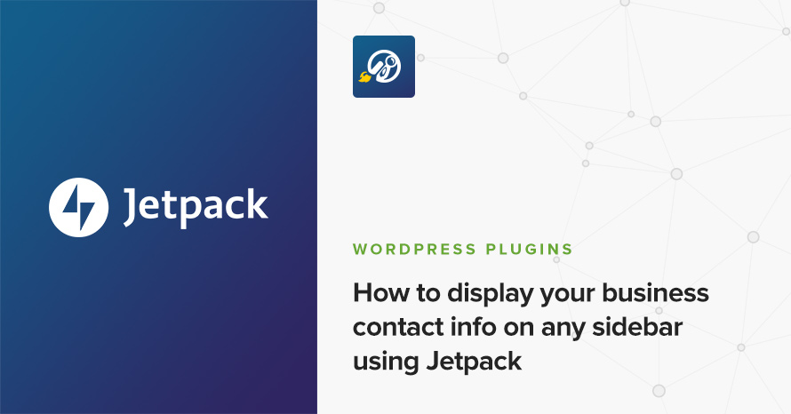 How to display your business contact info on any sidebar using Jetpack WordPress template