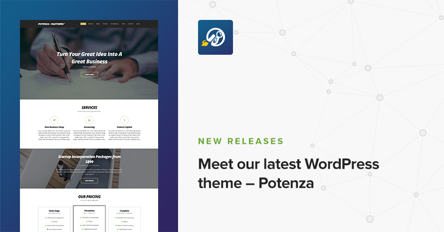 Meet our latest WordPress theme – Potenza WordPress template