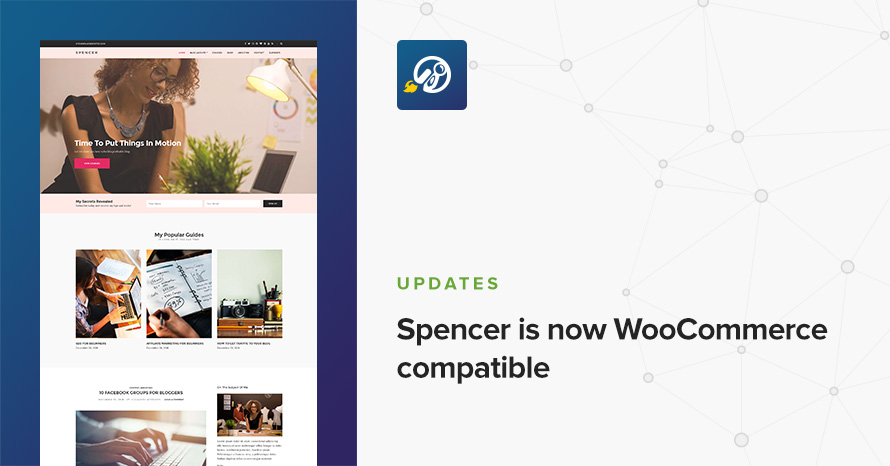 Spencer is now WooCommerce compatible WordPress template
