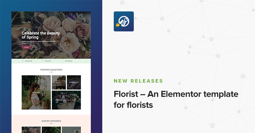 Florist – An Elementor template for florists WordPress template