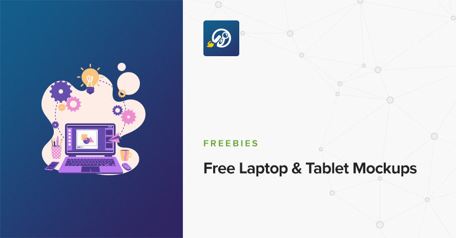 Free Laptop & Tablet Mockups WordPress template