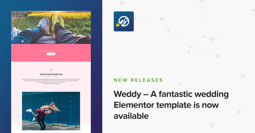 Weddy –  A fantastic wedding Elementor template is now available WordPress template