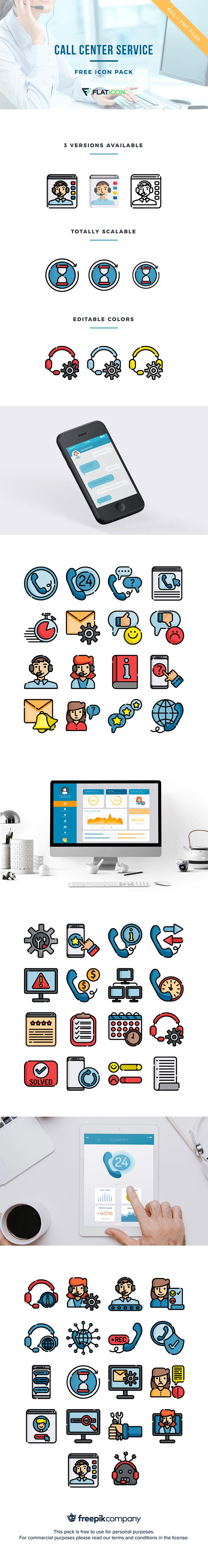 call center services - free icon pack