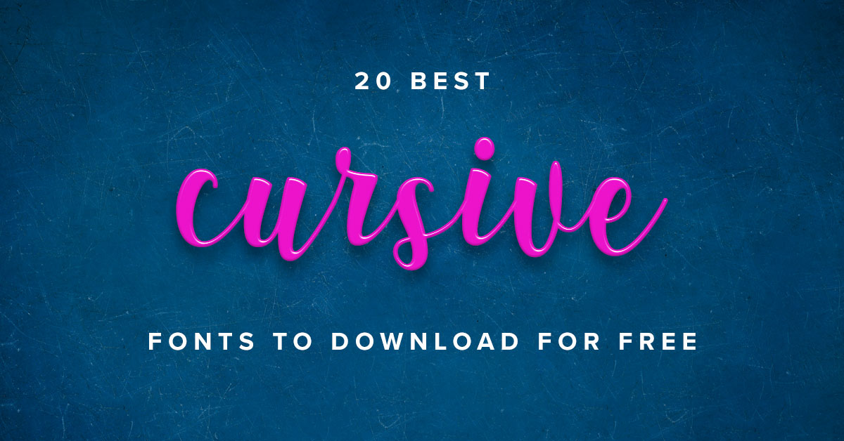 cursive fonts photoshop free download