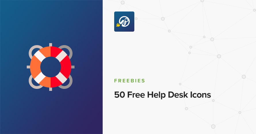 50 Free Help Desk Icons WordPress template