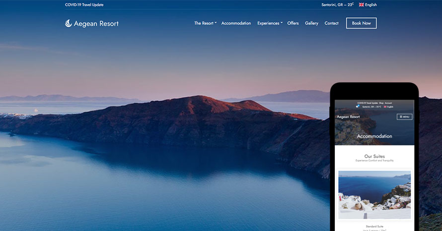 Meet the new Aegean Resort WordPress template