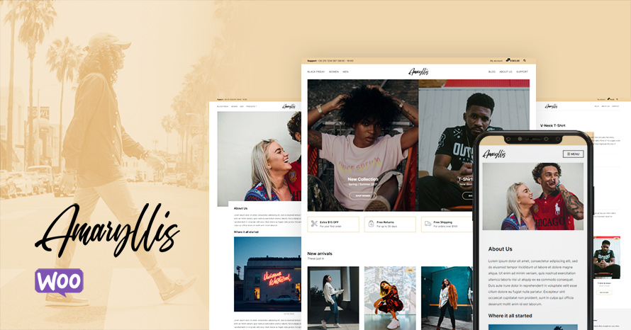 Meet Amaryllis, a fashion oriented WooCommerce theme. WordPress template