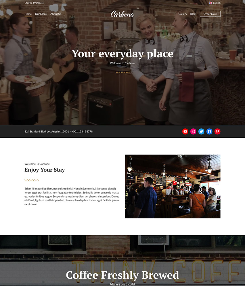 Carbone WordPress template