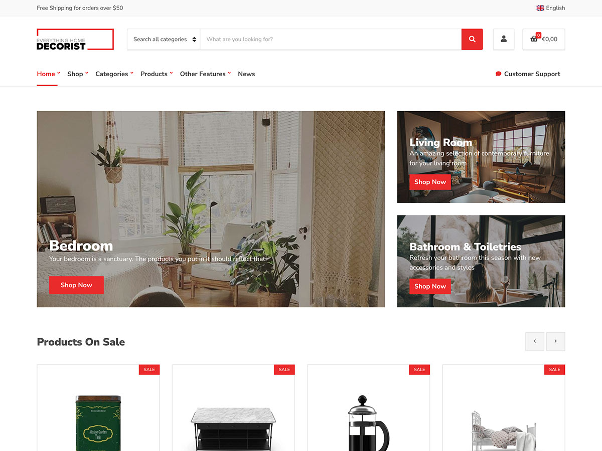 Desktop screenshot of Decorist WordPress theme