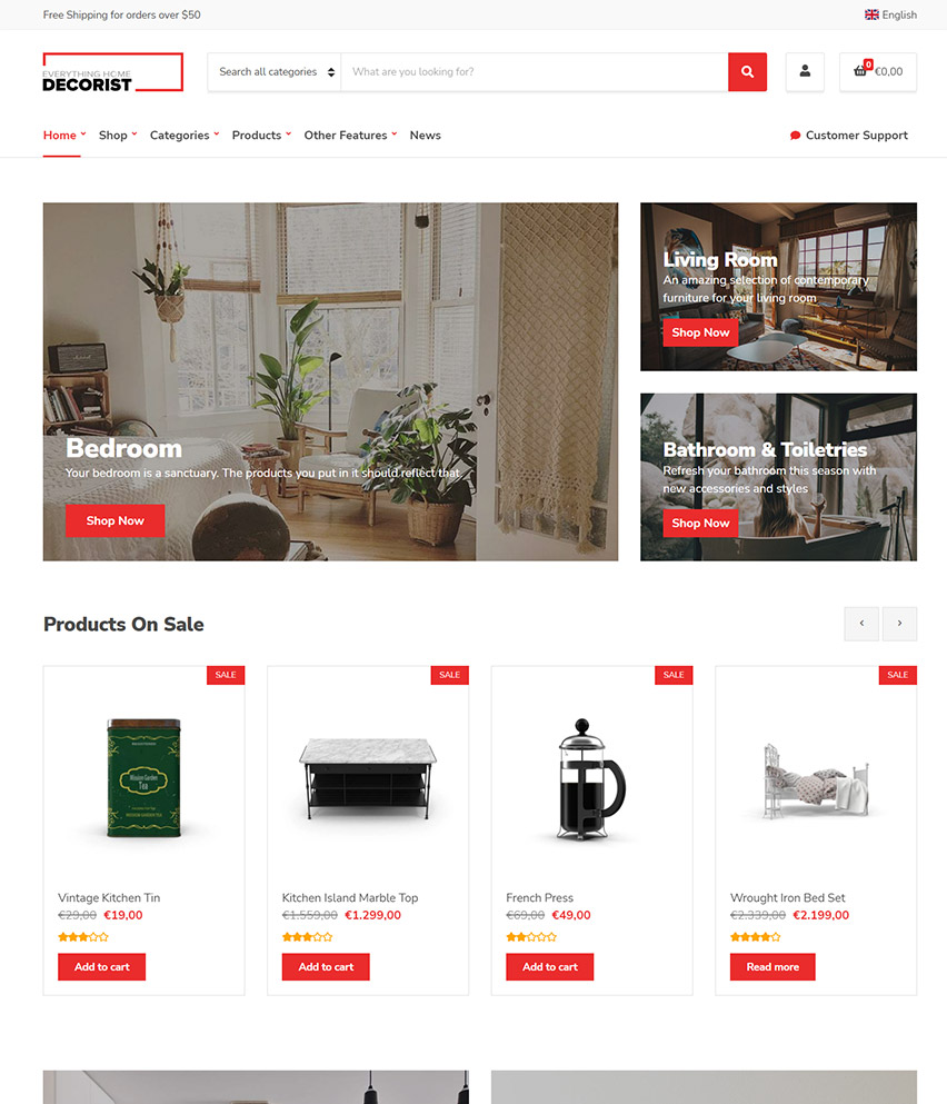 Decorist WordPress template