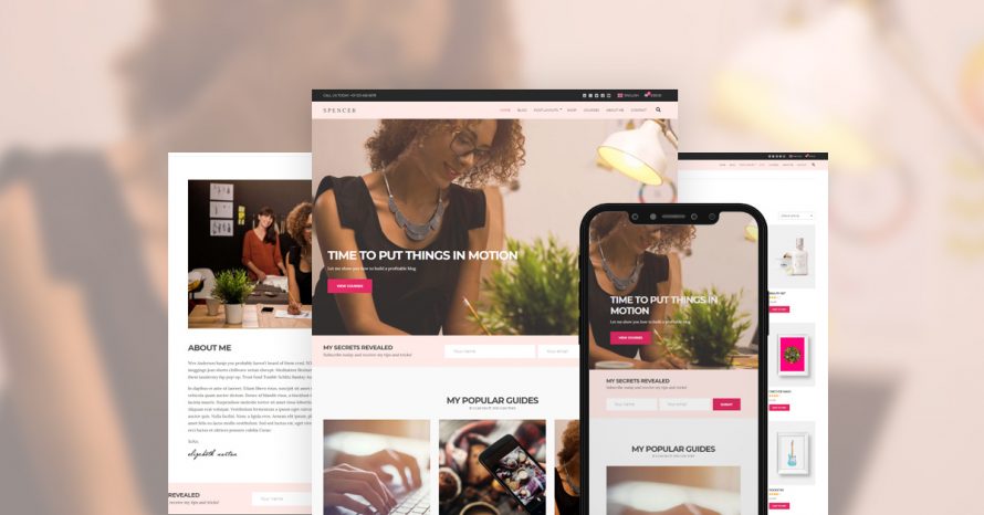 Create a professional WordPress blog with the brand new Spencer WordPress template