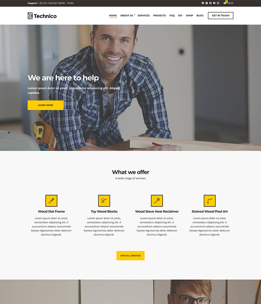 Technico WordPress template