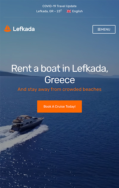 Mobile screenshot of Lefkada WordPress theme