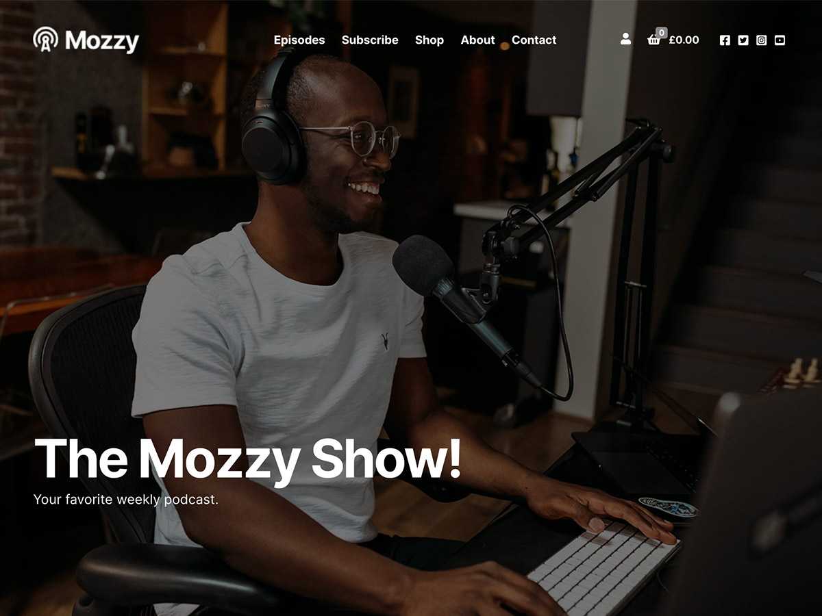 Desktop screenshot of Mozzy WordPress theme