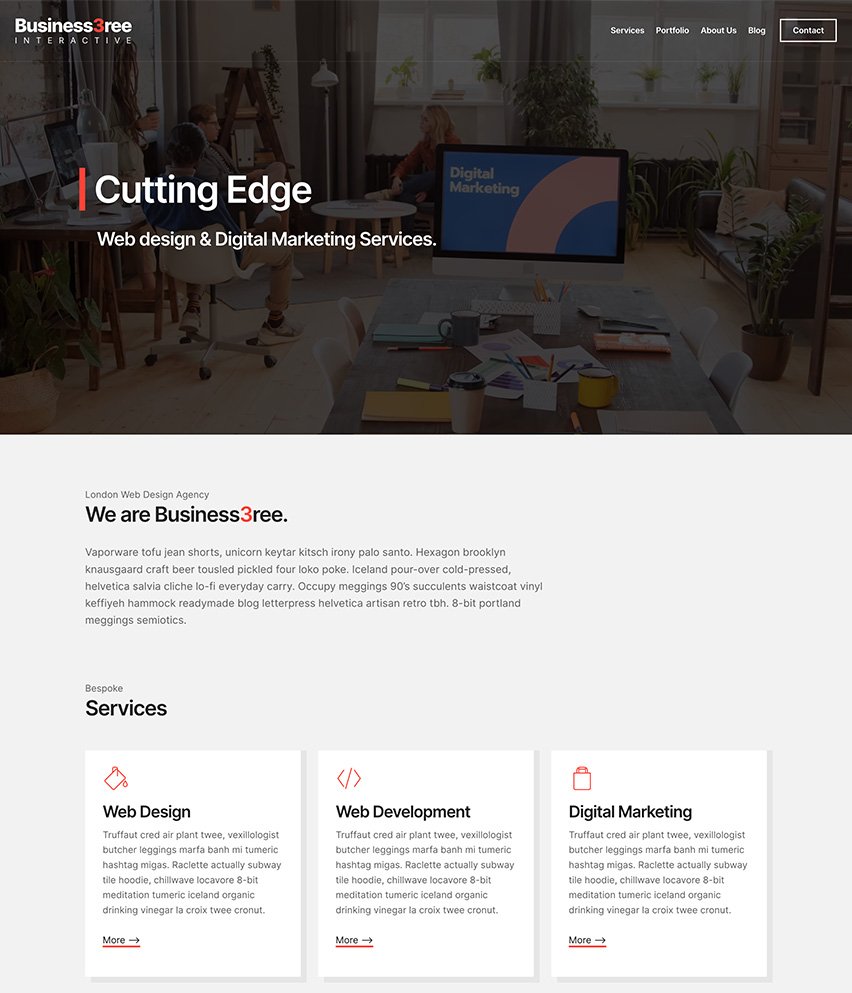 Business3ree WordPress template