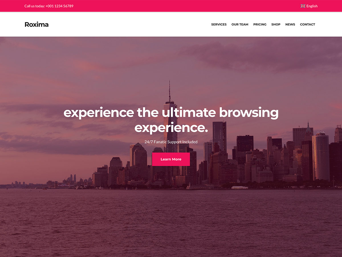 Desktop screenshot of Roxima WordPress theme