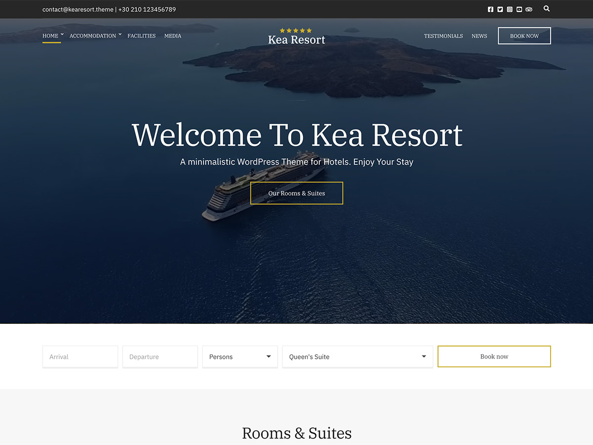 Desktop screenshot of Kea WordPress theme