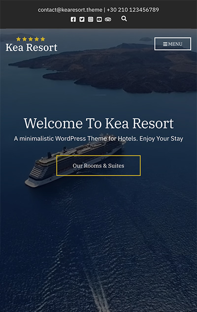 Mobile screenshot of Kea WordPress theme