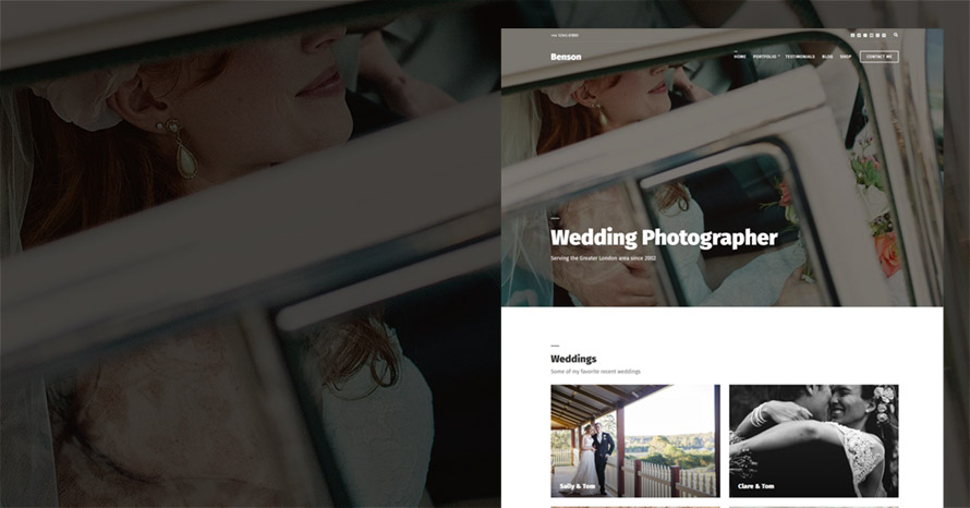Benson is the perfect theme for Photographers WordPress template