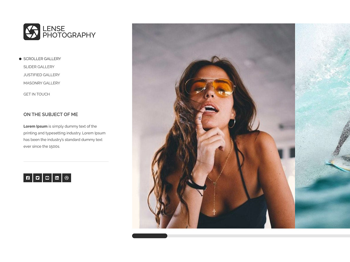 Desktop screenshot of Lense WordPress theme