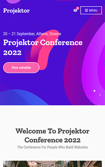 Mobile screenshot of Projektor WordPress theme