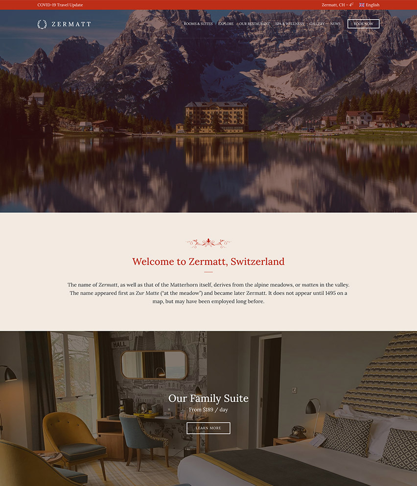 Zermatt WordPress template