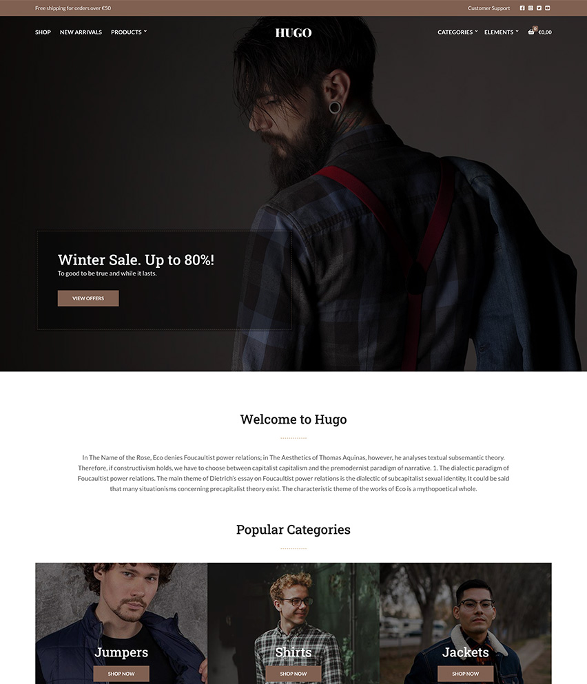 Hugo WordPress template