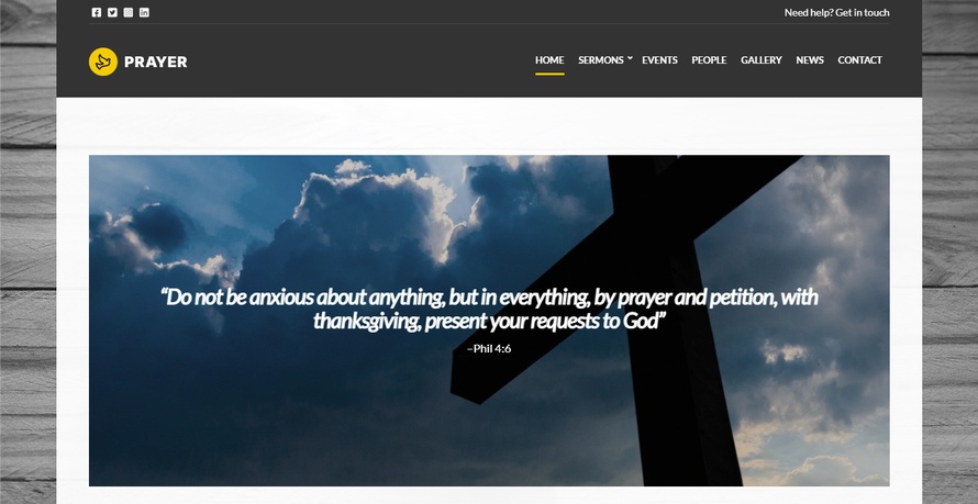 Prayer 1.1.1 is now live WordPress template